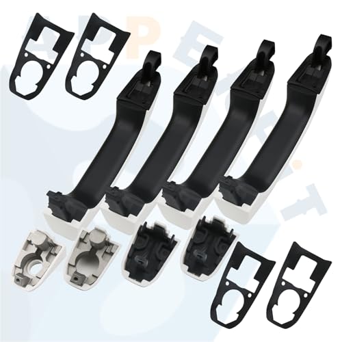 APPERFiT Exterior Door Handles w/Gaskets Set White Compatible with 2014-2020 Chevy Chevrolet Silverado Suburban Tahoe, GMC Sierra Yukon Door Parts 13534897 22923605 84711849 - color: White