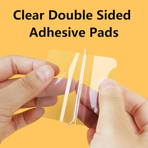 50PCS Heavy Duty Double Sided Adhesive Mounting Square Tape, Waterproof Strong Clear No Residue Removable Tape for Hanging, Wall Mounting, Home Decor & Shower - size: 50Pcs
