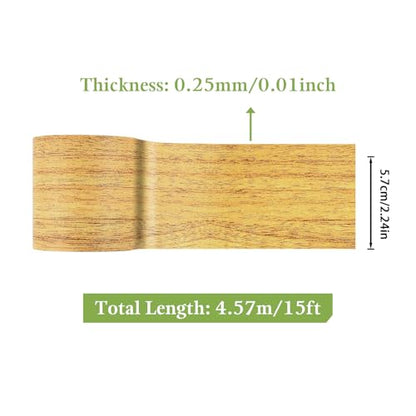 SagaSave 2.24 Inch x 15Ft Woodgrain Patterned Duct Tape, Multi-Purpose Self Adhensive Waterproof Repair Tape for Furniture Door Floor Table and Chair (Glod) - color: Glod