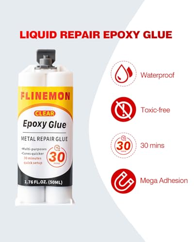 30 Minute Epoxy Glue, Clear Epoxy Resin Adhesive, Liquid Welding Heavy Duty, 2 Part Epoxy Adhesive for Repairing Plastic, Ceramic, Wood, Stone, Metal, Stainless Steel, 1.76 oz - size: 30min Glue1