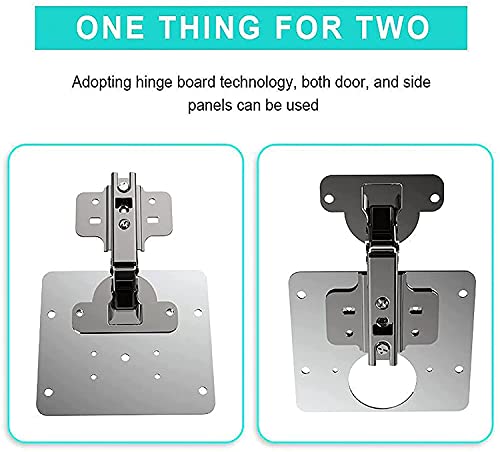 Cabinet Hinges Repair Plate,Stainless Steel Hinge Repair Brackets Kit,Kitchen Cupboard Door Hinge Repair Plate Kit Includes Fixing Screws,Protect Wooden Kitchen Cabinet Door,Furniture(4 PCS)… - size: 4 PCS