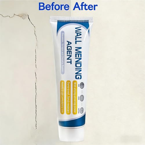 Wall Mending Agent Repair Kit with Scraper Nozzle Extender, 2026 New Drywall Hole Repair Kit, Efficient Wall Repair Paste Filler for Holes & Cracks, Nail Holes, Dents & Small Damage, 5.3oz (2 Pack) - color: 2 Pack