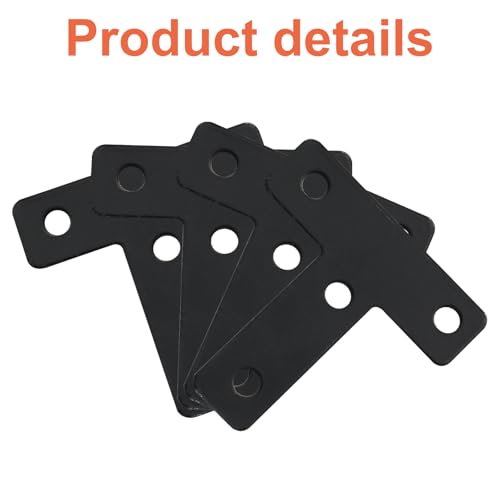 Bivethoi 20 Pcs T Shape Flat Mending Plates 50mm x 50mm (2" x 2") T Corner Braces T Bracket Connector Fixing Repair Plates for Wood Furniture, Cabinet, Windows, Black - size: 50x50mm/2"x2", style: T shape
