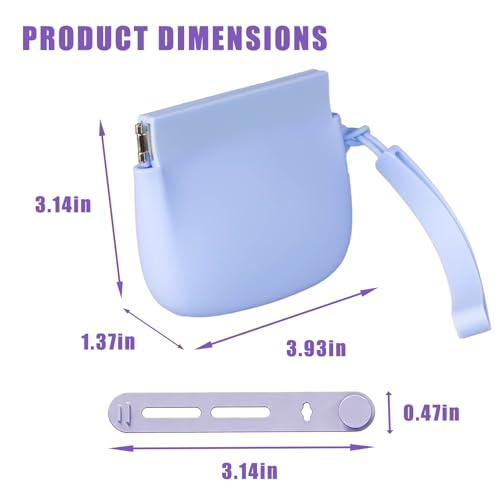 2-Pack Silicone Earbud Case, Pop-Open Cable Organizer for Headphones Charging Cords, Multi-Functional Travel Storage Pouch for Small Electronics & Accessories (Blue + Purple)