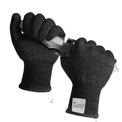 Schwer 2 Pairs ANSI A7 Cut Resistant Gloves, Mandoline Glove for Kitchen, Breathable & Comfortable, Food Grade Cutting Gloves for Meat Cutting, Fish Processing, Carving, and Shelling, PR1509, XL - size: X-Large