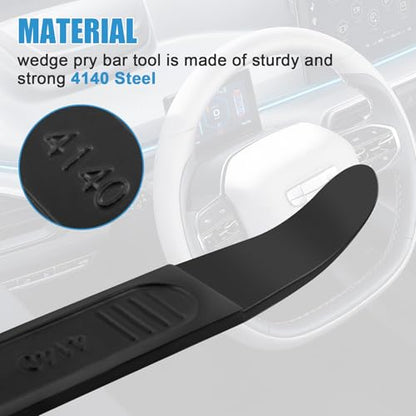 4140 Pry Tool,Pry Bar Trim Removal Tool,Pocket Pry Bar,Automotive Trim Removal Tool Kit,Aircraft Trim Removal Pry Tool,Interior and Exterior Trim Removal Kit for Planes - size: black 2pcs