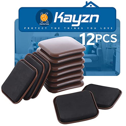 Furniture Sliders, 12pcs 3 inch Square Furniture Moving Kits Carpet Sliders for Moving Furniture, Heavy Duty Furniture Movers - Protect The Carpet Surface, Easily Move Any Items - size: 3inch 12pcs