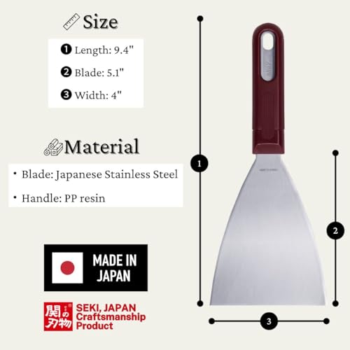 ALLEX Japanese Joint Knife 4" for Art and Paint, Flexible Japanese Stainless Steel Blade, Heavy Duty Full Tang Handle, Made in JAPAN - size: 4"
