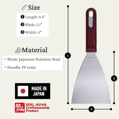 ALLEX Japanese Joint Knife 4" for Art and Paint, Flexible Japanese Stainless Steel Blade, Heavy Duty Full Tang Handle, Made in JAPAN - size: 4"