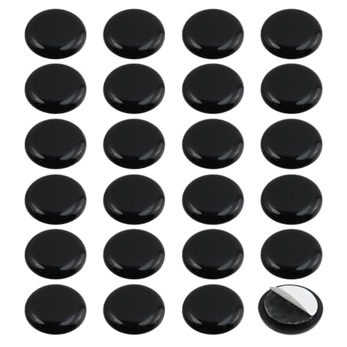 MY MIRONEY 24PCS Round Chair Sliders Black Self-Adhesive Furniture Slider Gliders PE Floor Protector Pads, 1-3/8 Inch - style: 1-3/8"; Black; 24PCS