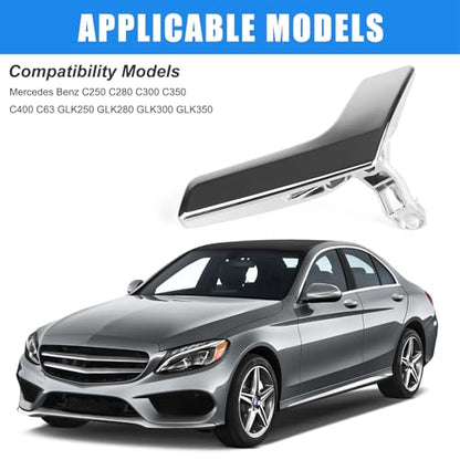 Inside Interior Door Handle Repair Kit Right Passenger Side Replacements for Mercedes-Benz C250 C280 C300 C350 C400 C63 GLK250 GLK280 GLK300 GLK350 Replaces 2047202763, 2047201271 Silver