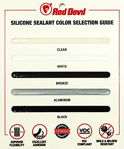Red Devil 08165012 100% Silicone Sealant Architectural Grade, Gray, 9.8 oz, Case of 12 - color: Gray, size: 9.8 oz, style: Pack of 12