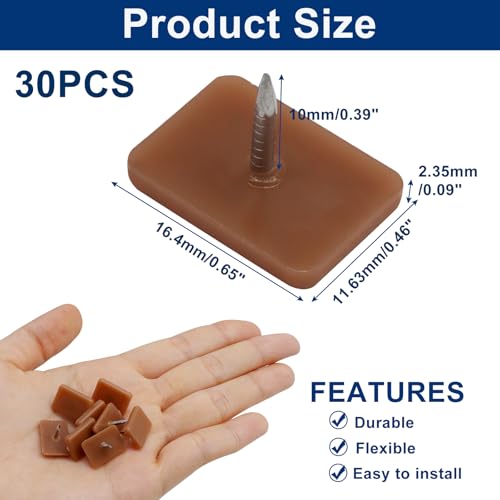 30 Pcs Tack-in Drawer Glides and Slides, Square Shape Plastic Drawer Stoppers Repair Parts for Making The Drawers Slide Smoothly and Evenly - size: 30 Pcs, style: Square Shape