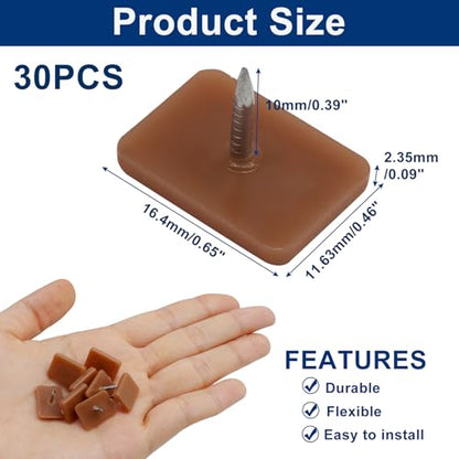 30 Pcs Tack-in Drawer Glides and Slides, Square Shape Plastic Drawer Stoppers Repair Parts for Making The Drawers Slide Smoothly and Evenly - size: 30 Pcs, style: Square Shape