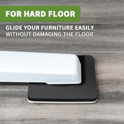 Furniture Sliders for Hardwood Floors 8 PCS - 5 inch Square Sliders for Moving Furniture – Felt Furniture Pads for Hardwood Floors - size: 8 PCS 5'' Beige