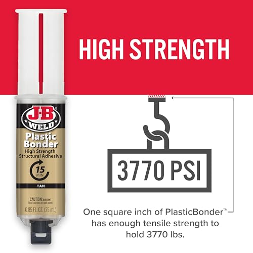 J-B Weld PlasticBonder Tan, 2 -Pack, High-Strength & Impact Resistant, 25ml, 50133-2 - size: 25ml - 2 Pack