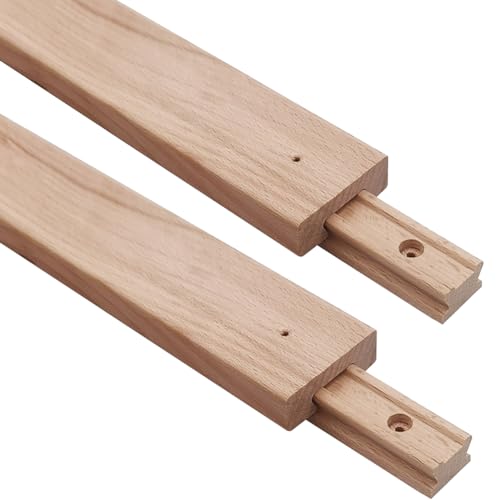 Wooden Drawer Slides 13-3/4 Inches Classic Wood Center Guide Track (13-3/4'' Pack of 2) - size: 13-3/4'' Pack of 2
