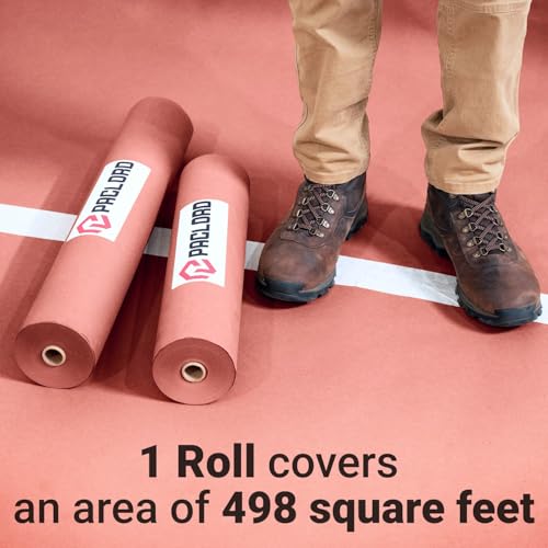 Floor Protection Paper 36" x 1992" (166’) Red Rosin Paper Roll - Made in USA Thick Heavy-Duty 7 mil Masking Paper for Surface Protection from Paint, Dust, Foot Traffic - Paint Floor Covering - style: 498 sq ft (36" x 166' Roll)