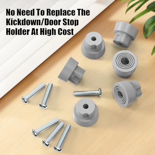 9-Pack Door Stopper Replacement Rubber Tips, Heavy Duty Kickdown Door Stop Tips Repair Set for Kickdown Drop Down Door Stop Holder Ribbed Rubber Foot Door Stop Tips - style: G-9Pc-D