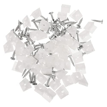 100Pcs Bottom Wedges for Furniture Reinforcement Angle Corner Braces Durable Dresser Drawer Repair Kit Easy Installation for Cabinet Shelves