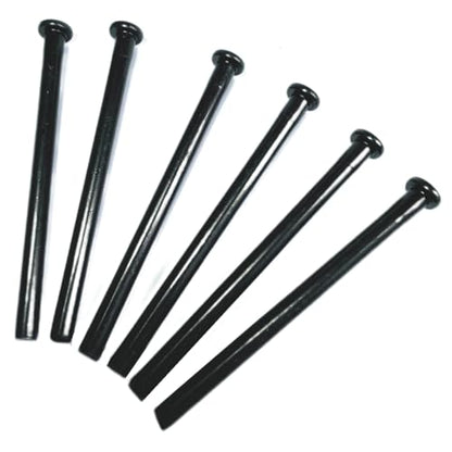 6pcs 4 inch Interior Door Hinge Pins for Doors 4 Inches Oil Rubbed Bronze Pins Screws Replacement Closing,Black - size: 4 Inch