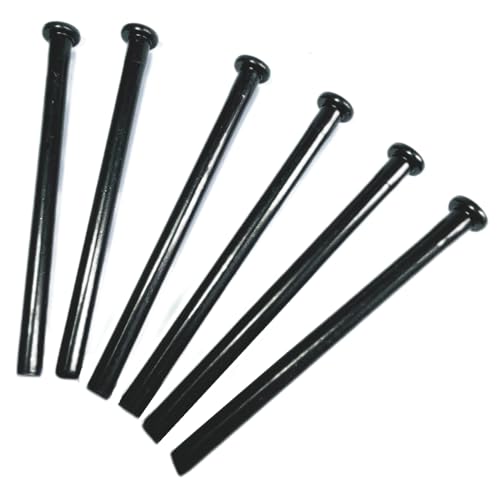 6pcs 3 inch Interior Door Hinge Pins for Doors 3 Inches Oil Rubbed Bronze Pins Screws Replacement Closing,Black - size: 3 Inch