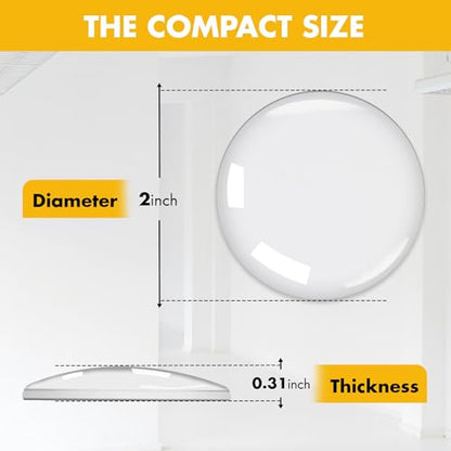 Clear Door Stoppers for Wall – Self Adhesive Door Knob Wall Protector, Door Slam Stopper, Door Handle Bumper Guard (Medium -2" (6 Pack)) - size: Medium -2" (6 Pack)