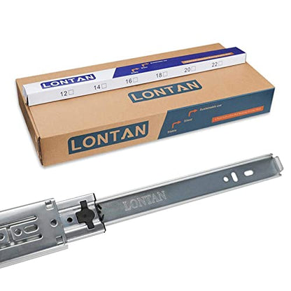 LONTAN 10 Pairs Soft Close Drawer Slides 12 inch Heavy Duty Ball Bearing Dresser Drawer Glides 9.76" Extension Side Mount Kitchen Cabinet Rails 100lb Capacity - color: Silver-Soft Close, size: 12 Inch - Drawer Slide