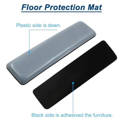 Bivethoi 10 Pcs Furniture Glide Rectangle, Self-Adhesive Sliders Pads Magic Sliders Floor Protectors Sofa Glides for Carpet, Wood & Ceramic Tile Floor(25 * 100mm) - size: 4" x 1", Rectangular