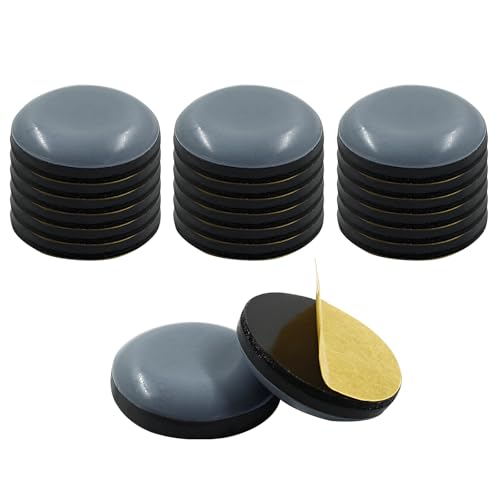Bivethoi 20 Pcs Furniture Glide Round,Self-Adhesive Sliders Pads Magic Sliders Floor Protectors Sofa Glides for Wood, Ceramic Tile Floor(19mm) - size: 3/4", Round