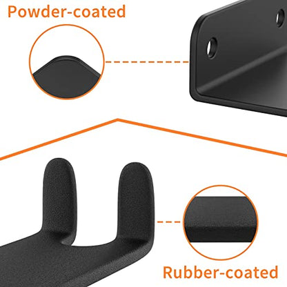 WALMANN 3 Pack Bike Pedal Hanger Wall Mount, Heavy Duty Horizontal Bike Rack for Garage Wall, Bike Display Stand for Home Holds Up to 70 LBS - color: Black-3 Pack