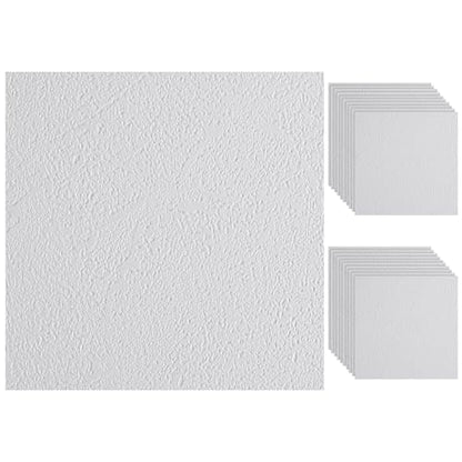 Pangda 20 Pack Self Adhesive Drywall Patch Stickers 3.9 x 3.9 Inch Pre Textured Paintable Wall Hole Patch Wall Patches for Holes Drywall Repair Tape for Walls Ceilings and Plaster Surfaces