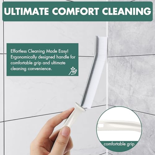 IBB 3PCS Hard Bristle Crevice Cleaning Brush, Small Cleaning Brush for Household Use, Thin & Hard to Reach Gap Cleaning Brushes, Bristled Crevice Brush for Kitchen Sink, Bathroom Tiles & Window Track