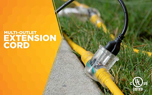 Coleman Cable 9001 14/3 STW Cord Runner Extension Cord, 25-Foot