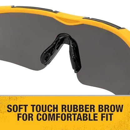 DEWALT DPG110 Chisel Unisex Trim-Fit Half Frame Protective Eyewear, Black Frame Smoke Lens - color: Black / Smoke