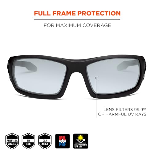 Ergodyne Skullerz ODIN Anti Scratch Safety Glasses, Anti-Fog, ANSI z87.1 - color: In/Outdoor Lens