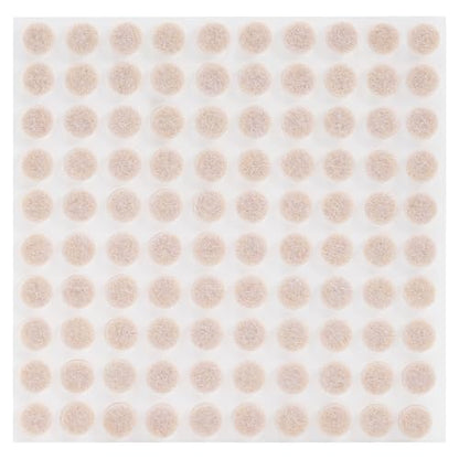 CO-Z 100pcs Felt Cabinet Door Bumpers, Small Pads for Cabinet Doors 0.4 in Diameter, Self Adhesive Thick Felt-Dots Bumper Pads for Furniture Drawers Walls Floors - size: 3/8" Round-100 Pack, Felt