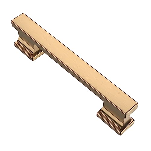 Alzassbg 10 Pack Champagne Bronze Cabinet Pulls, 3-3/4 Inch(96mm) Hole Centers Kitchen Cabinet Handles for Cabinets and Drawers AL3061TGP - color: Champagne Bronze, size: 3-3/4" Hole Center