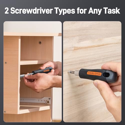 Teslong Basic Tool Kit for Home & Apartment, Compact Lightweight Tool Set for Beginners & Renters, Essential Tools for Quick Repairs with Screwdriver, Wrench & Hammer