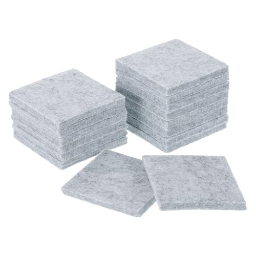 uxcell Furniture Pads, 16Pcs 2" - Square Self Adhesive Felt Furniture Pads, Floor Protectors for Furniture Feet Chairs Legs Hardwood Floors (Gray) - color: Grey, size: 2"