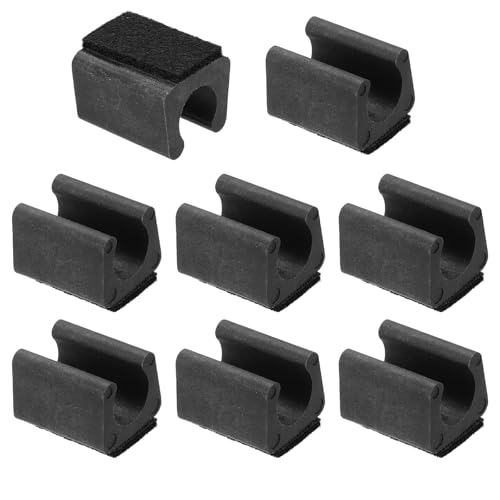 PATIKIL 8pcs Rectangle Chair Leg Cover with Felt Pad, 14mm Slide Smoothly No Scratches No Noise Furniture Feet Hardwood Protectors Tips Floor Glides Tubing Caps for Office,Black Black - color: Black Black, size: 14MM