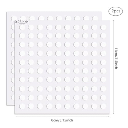200 Pcs Double Sided Tape Museum Gel Sticky Tack, Removable Non-Marking 6mm/0.23" Round Double Sided Adhesive Dots Poster Putty for Crafts Balloons Festival Home Office Party Decorations - size: 200pcs-6mm
