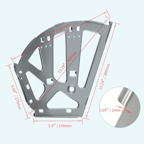 3 Layers Shoes Drawer Cabinet Hinges Flip Frames, Grey Shoe Cabinet Replacement Fittings Stainless Steel for Kitchen Living Room, 1 Pair - color: Gray, size: 3 Layers