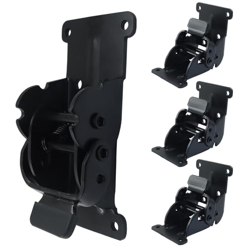 4 Pcs 180 Degree Self-Locking Brackets, Folding Hinges Adjustable Support, Non-Slip Pads Leg Fittings for Table, Bed and Desk Legs