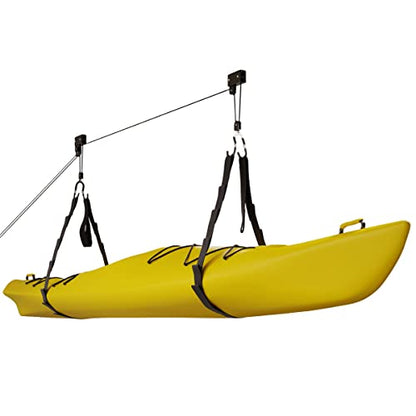 RAD Sportz Kayak Storage Hoist - Overhead Pulley System with 125lb Capacity for Canoes, Bikes, Ladders, and More - for up to 12-Foot Ceilings - size: 1 Pack