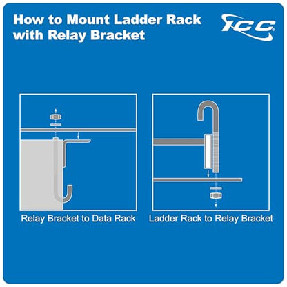 ICC Cable Runway Ladder Rack 5' Rack-to-Wall Mount Kit, 16-Gauge Steel, Made in USA