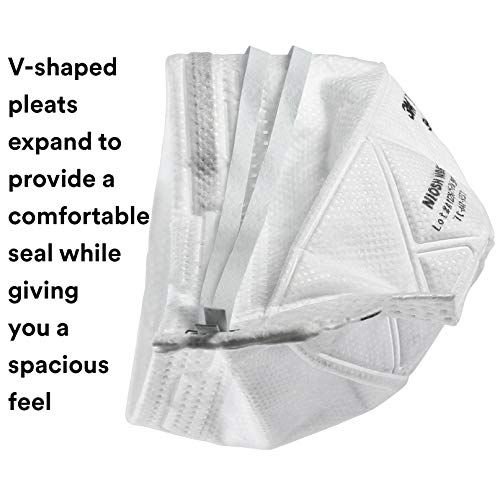 3M N95 Disposable Respirator, VFlex Particulate Respirator 9105S, Small Size, Box of 50, NIOSH Approved, Sweeping, Sanding, Grinding, Sawing, Bagging, Dust
