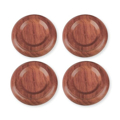 Upright Piano Caster Cups,Premium Quality Hardwood Rosewood Piano Caster Pads Furniture Leg Pad Set of 4, with Non-Slip Moisture-Proof& Anti-Noise Felt Pads for Hardwood Floor Protectors (Rosewood) - color: Rosewood