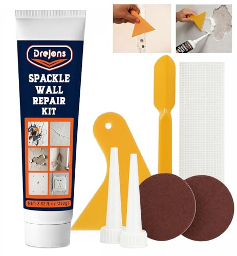 Drywall Repair Kit 250g Wall Repair Paste Spackle Wall Repair Kit Wall Mending Agent for Holes & Cracks Fast Wall Hole Repair