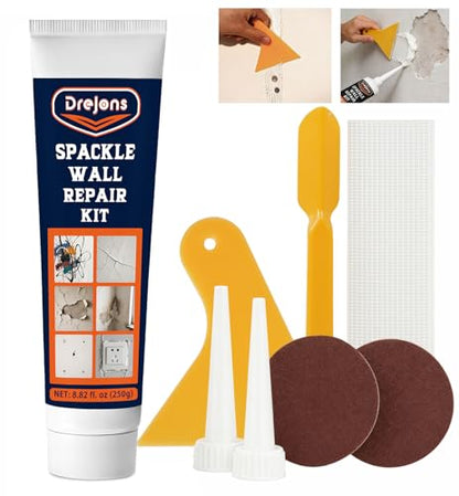 Drywall Repair Kit 250g Wall Repair Paste Spackle Wall Repair Kit Wall Mending Agent for Holes & Cracks Fast Wall Hole Repair